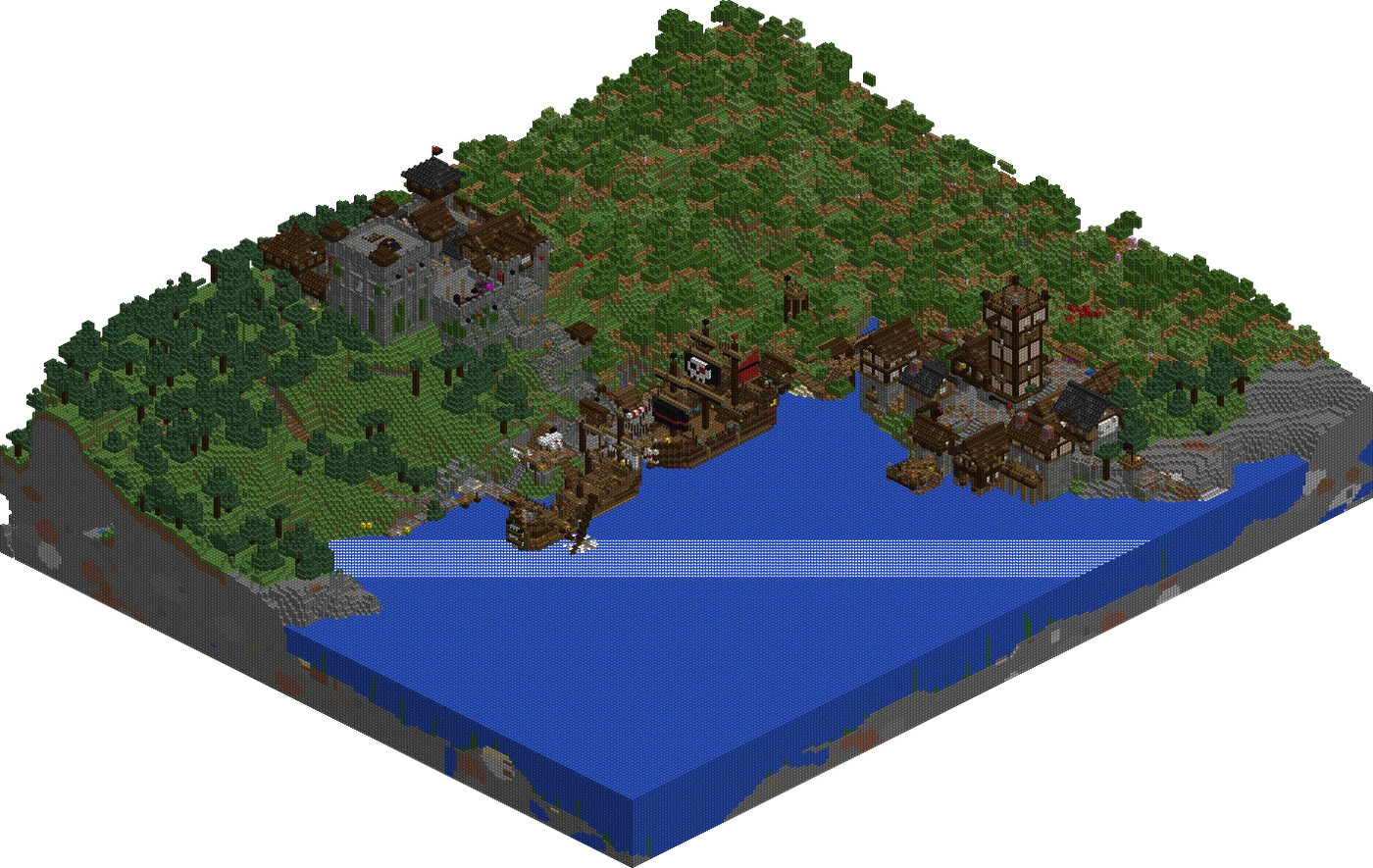 Pailhaven, the harbor town on a cliff over the bay